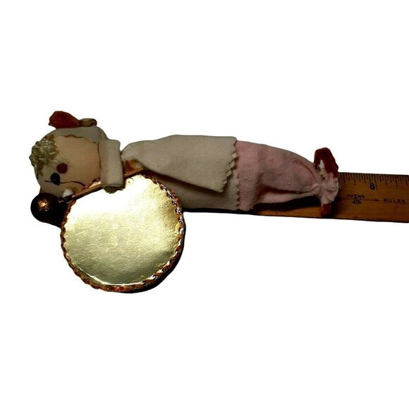 Vintage 1950's Christmas Felt Marching Band Clown Figurine or Ornament - Picture 7 of 7